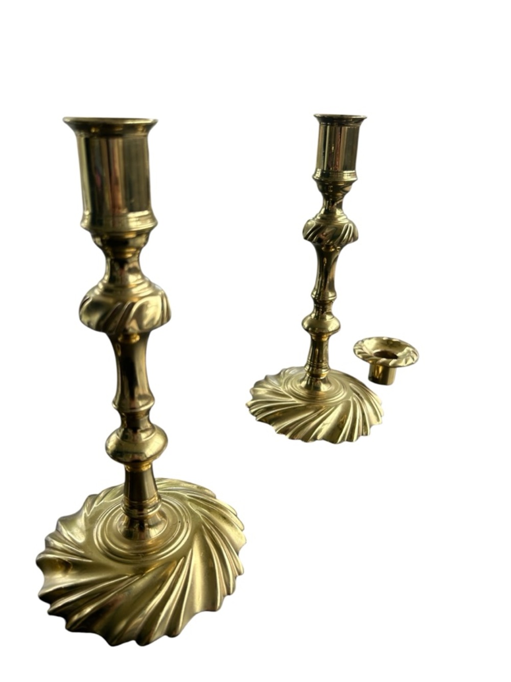 Virginia Metalcrafters Colonial Williamsburg Set of brass Candlesticks reproduct